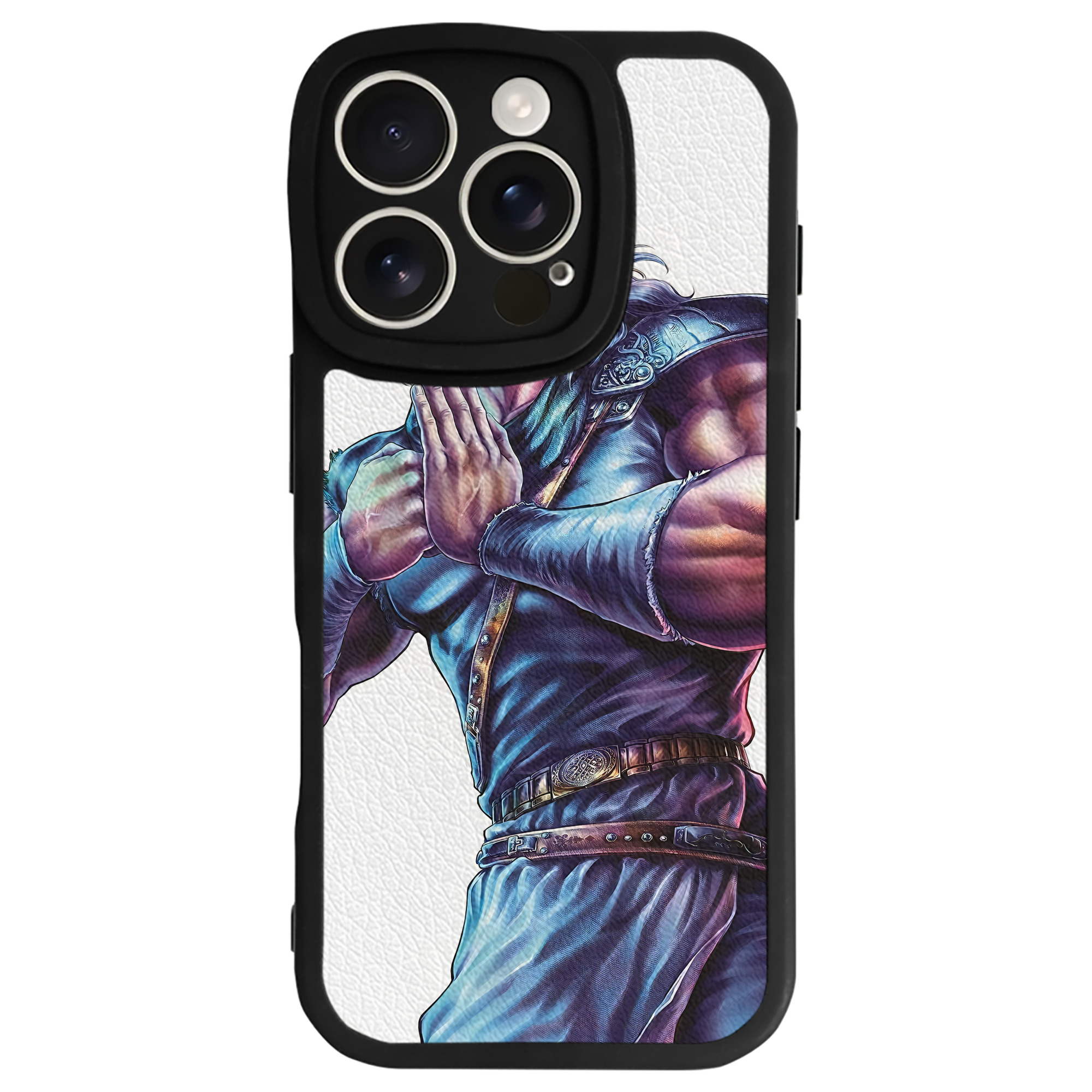 （画像用） 北斗の拳 Fist of the North Star 【iPhone 16シリーズ対応】シリコンスマホケース（レザー調） 材質：シリコン